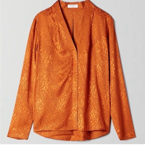 Babaton Power Blouse in Rich Cognac - size XXS - Picture 3 of 12